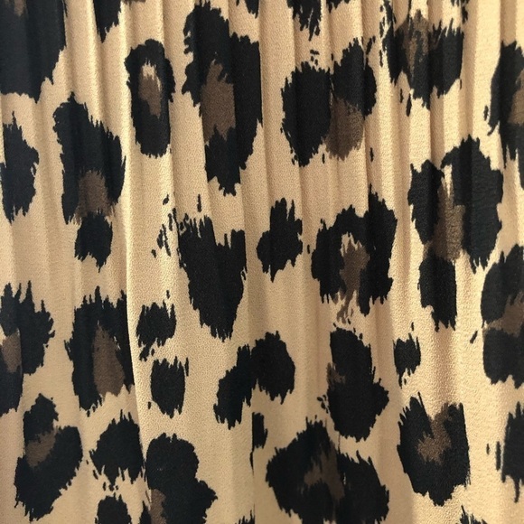 🎄Alfred Sung animal print shirt  brown/black SZ M - Picture 3 of 9